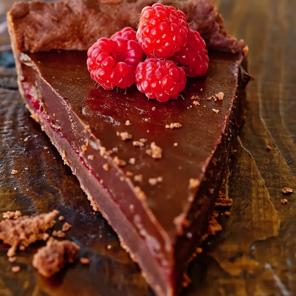 Tarte au chocolat et à la framboise