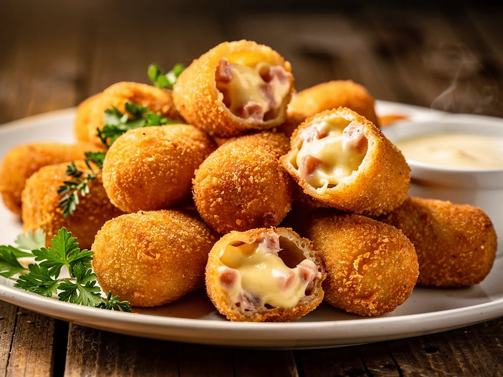 Croquettes au jambon et au fromage