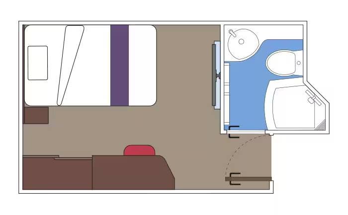 Cabine Studio intérieure MSC conçue pour une personne