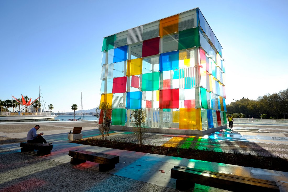 Centre Pompidou Málaga et son Cube coloré