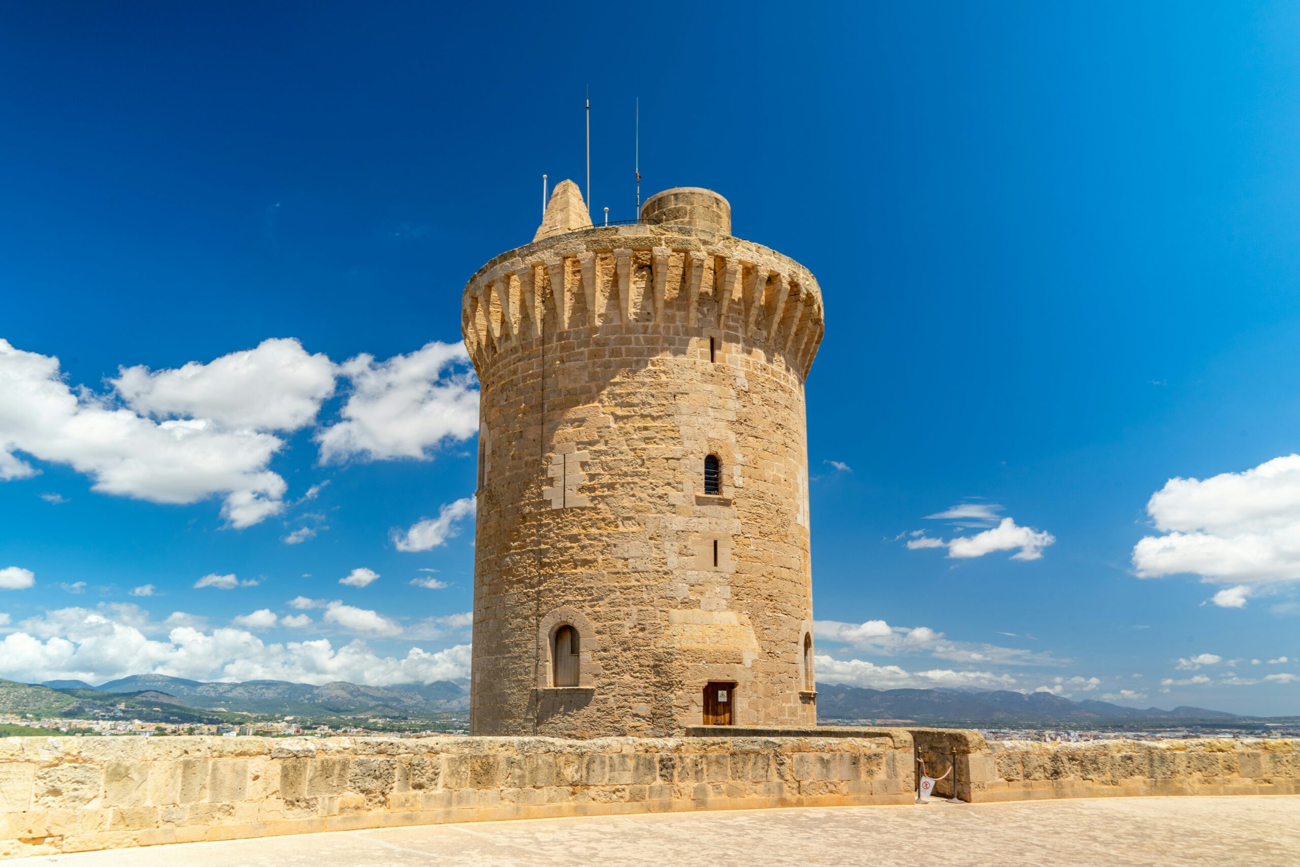 Vue aérienne sur Palma depuis le secteur du château de Bellver