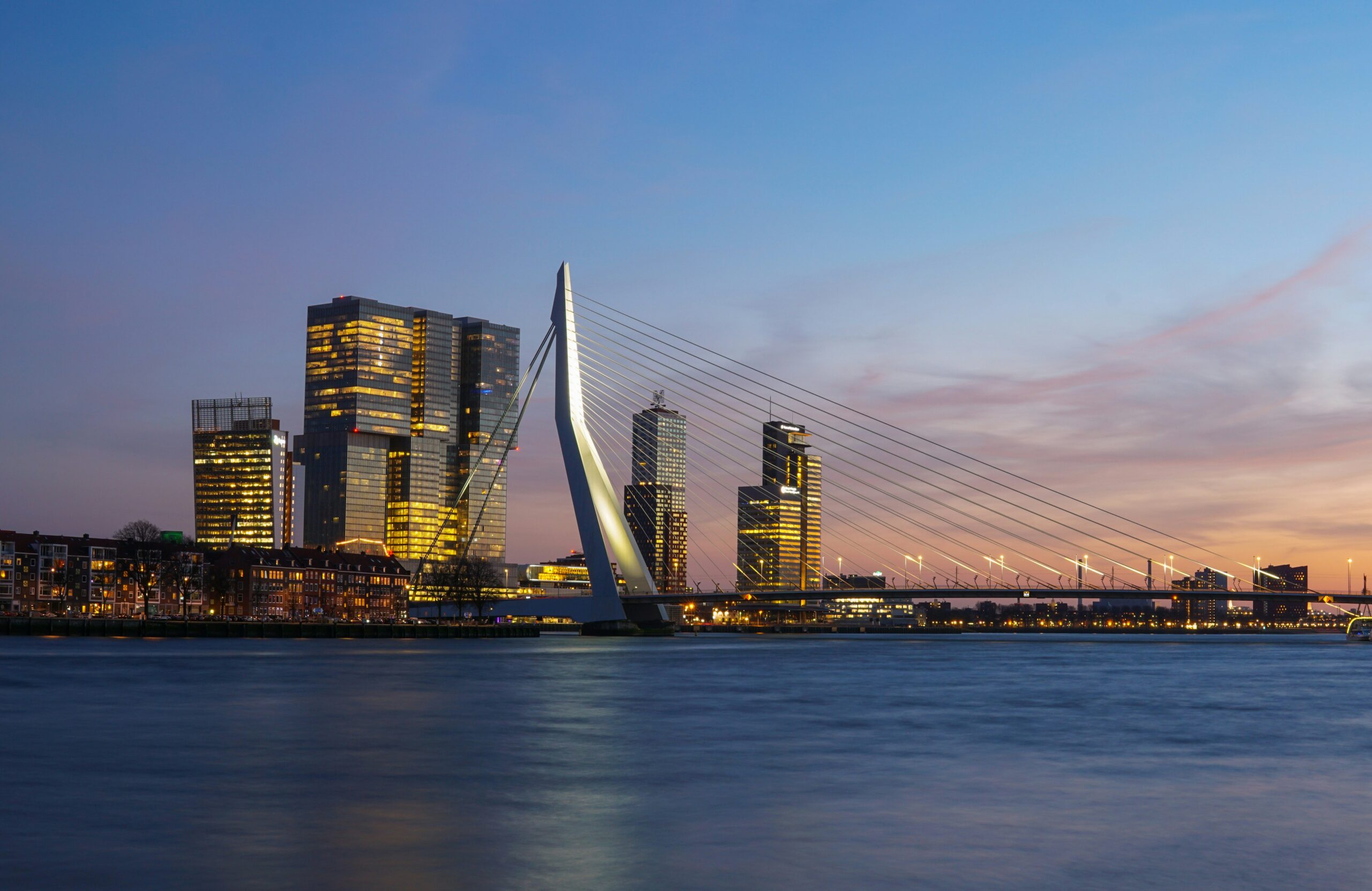 Pont Érasme et skyline de Rotterdam