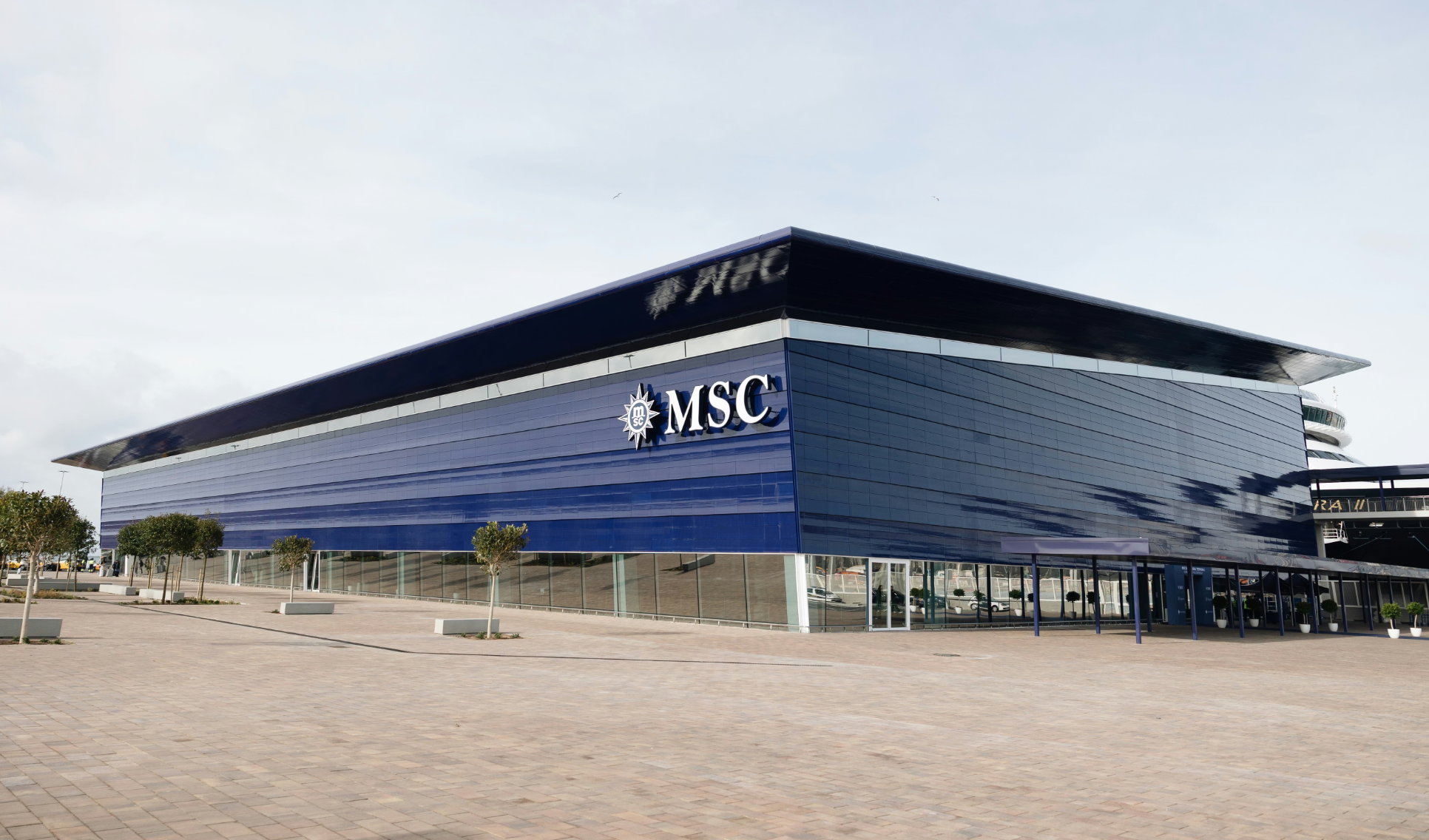 Quai d'embarquement pour une croisière MSC