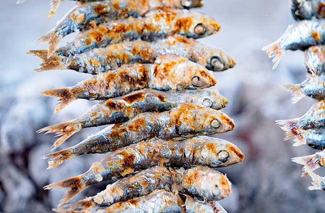 Espetos de sardinas grillés à Málaga