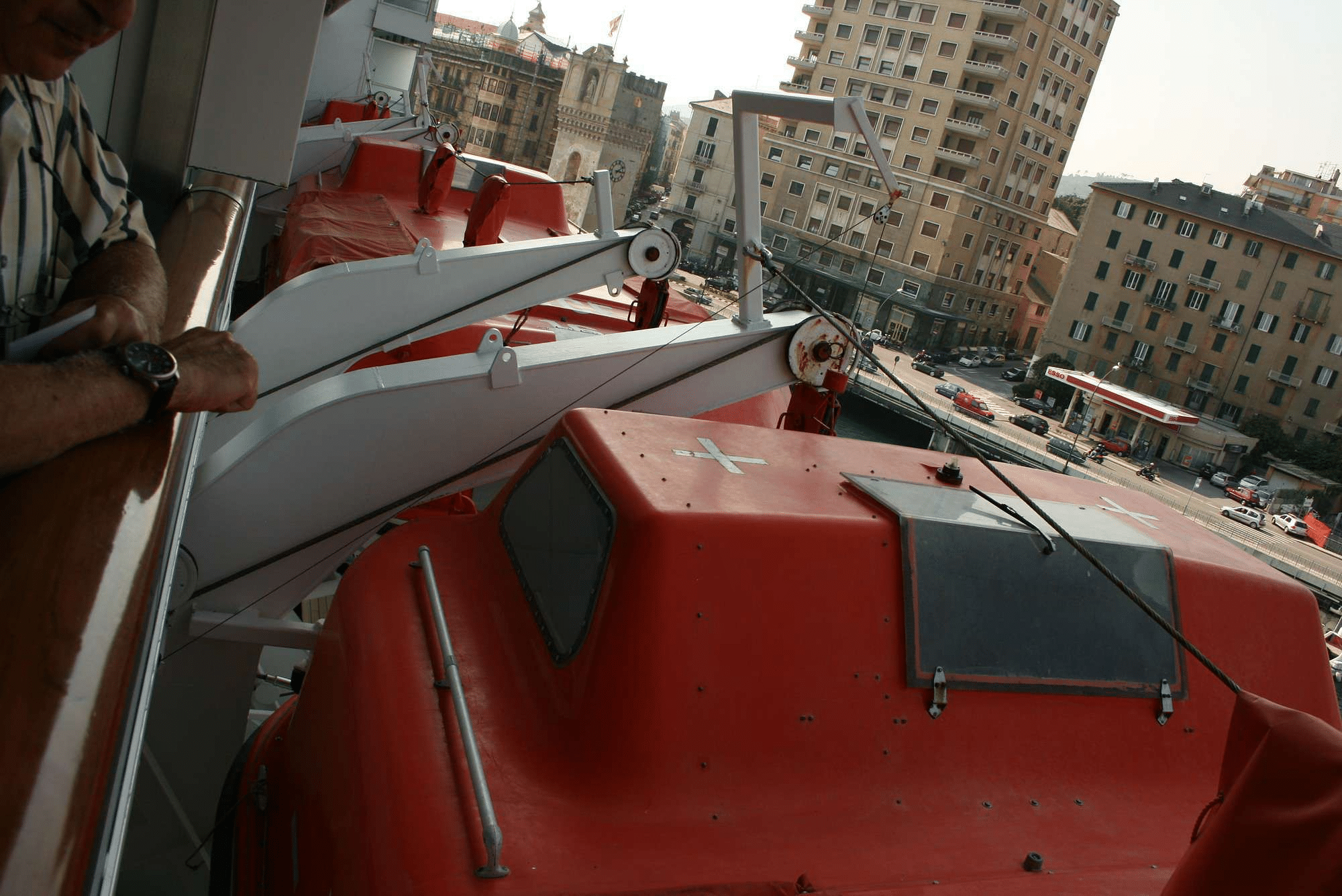 Exemple de vue obstruée depuis une cabine de croisière