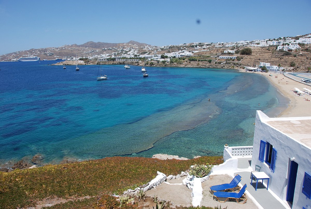 Plage de Megali Ammos près de Chora à Mykonos