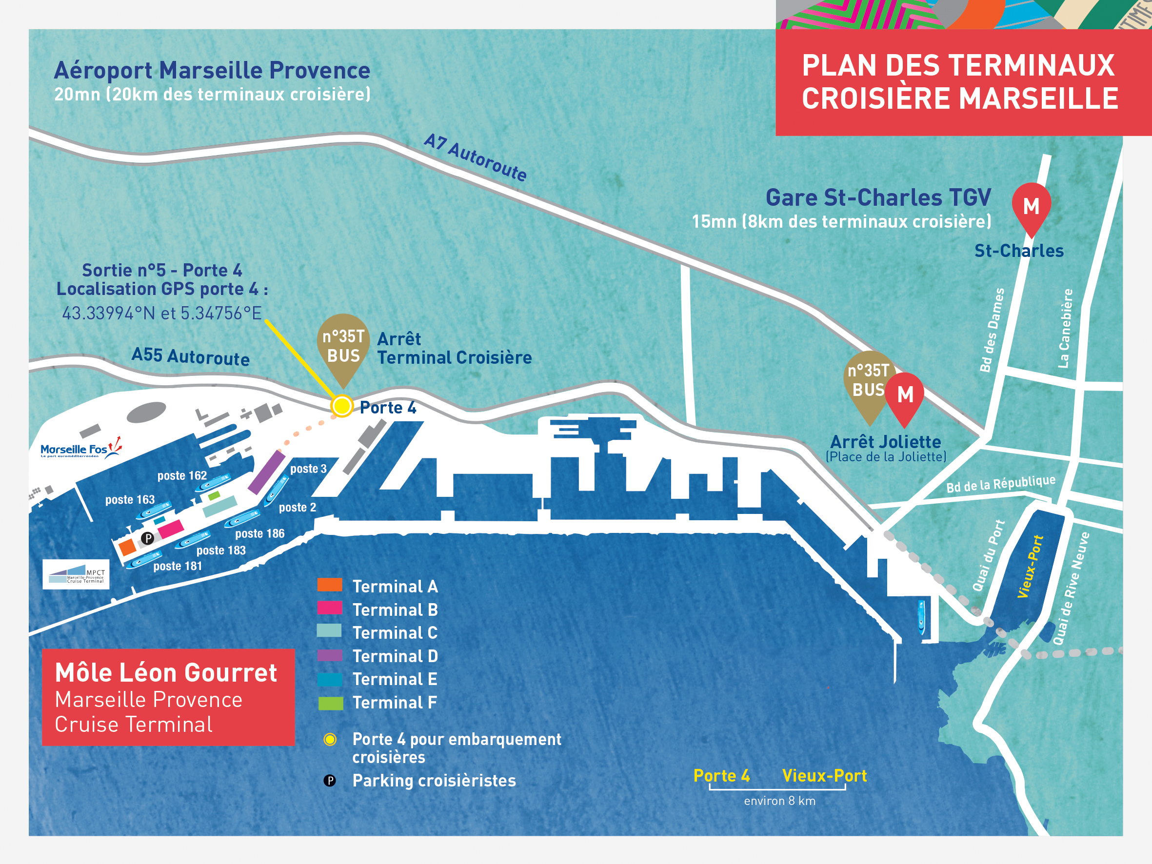 Plan du Marseille Provence Cruise Terminal