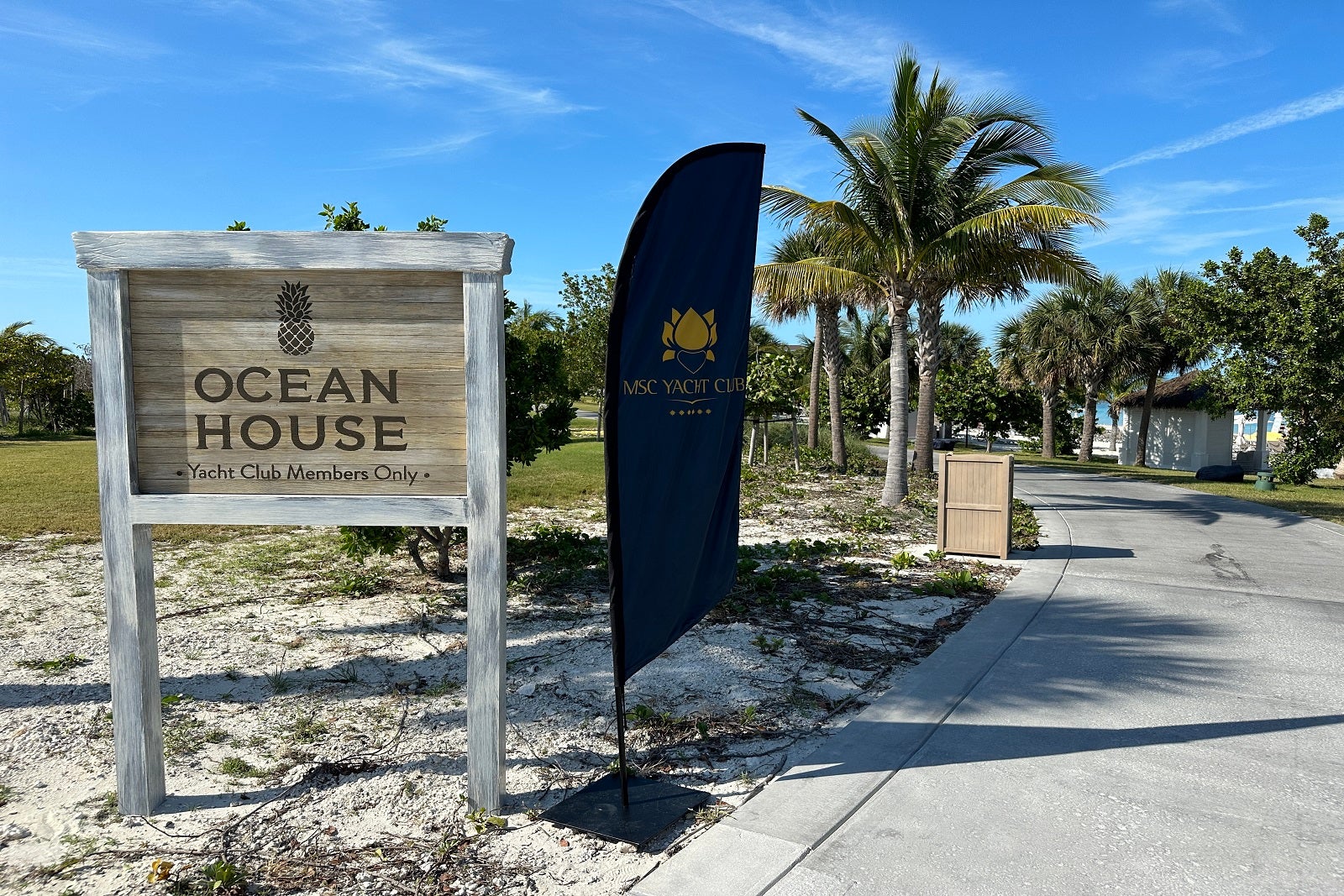 Ocean House Beach réservée au MSC Yacht Club à Ocean Cay