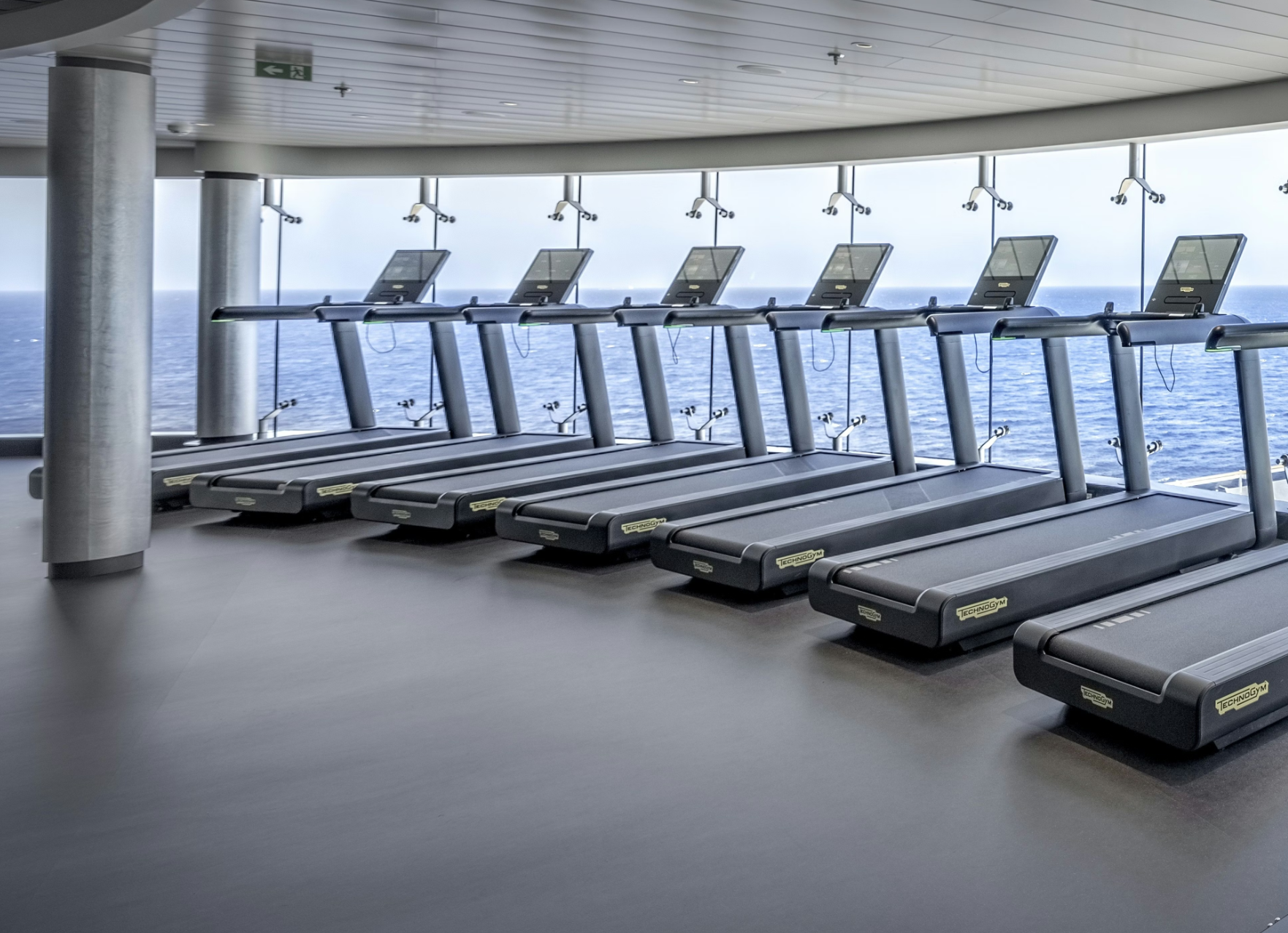 Centre fitness Technogym rénové à bord du MSC Magnifica