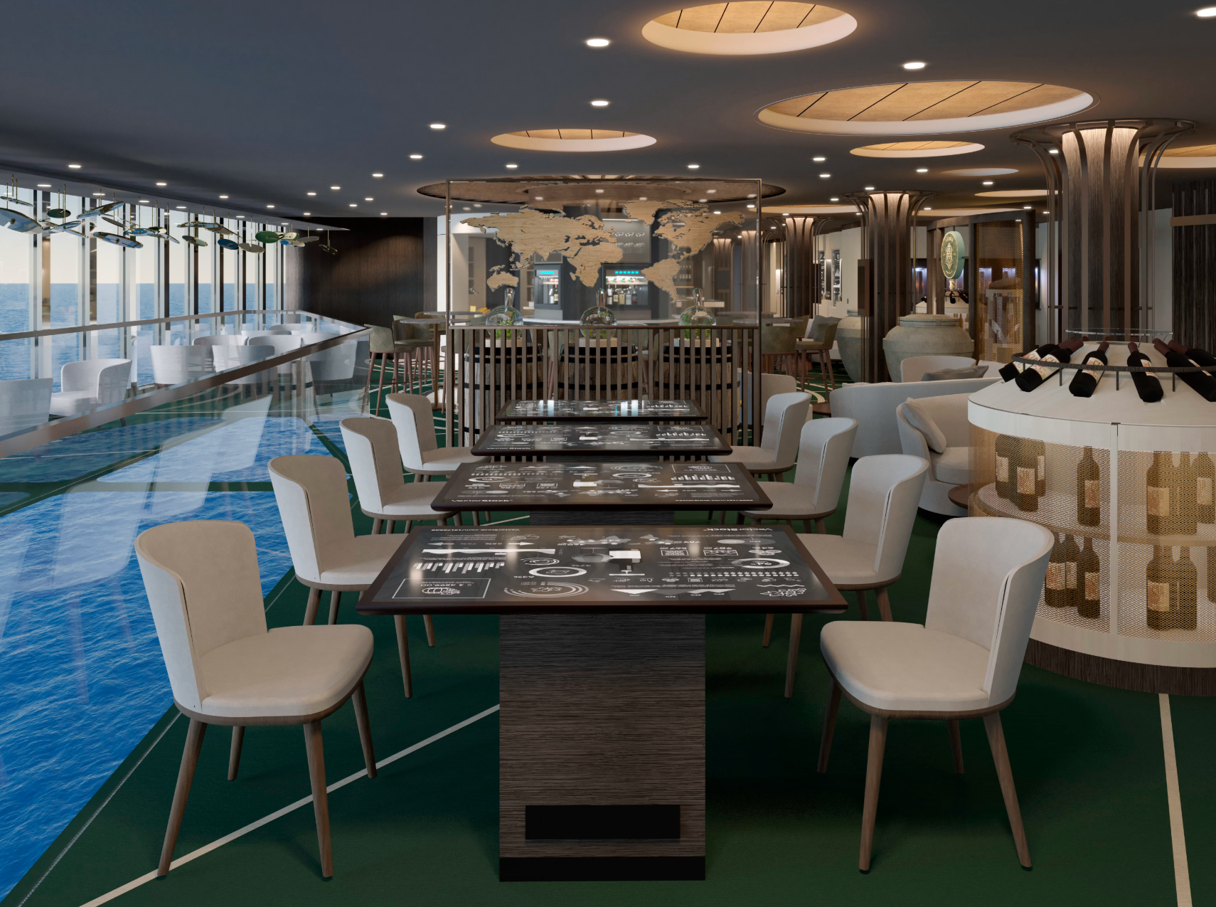 Bar à vin Helios Wine Maker à bord du MSC Euribia