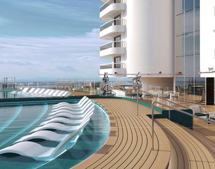 Piscines et espaces aquatiques du MSC Seascape
