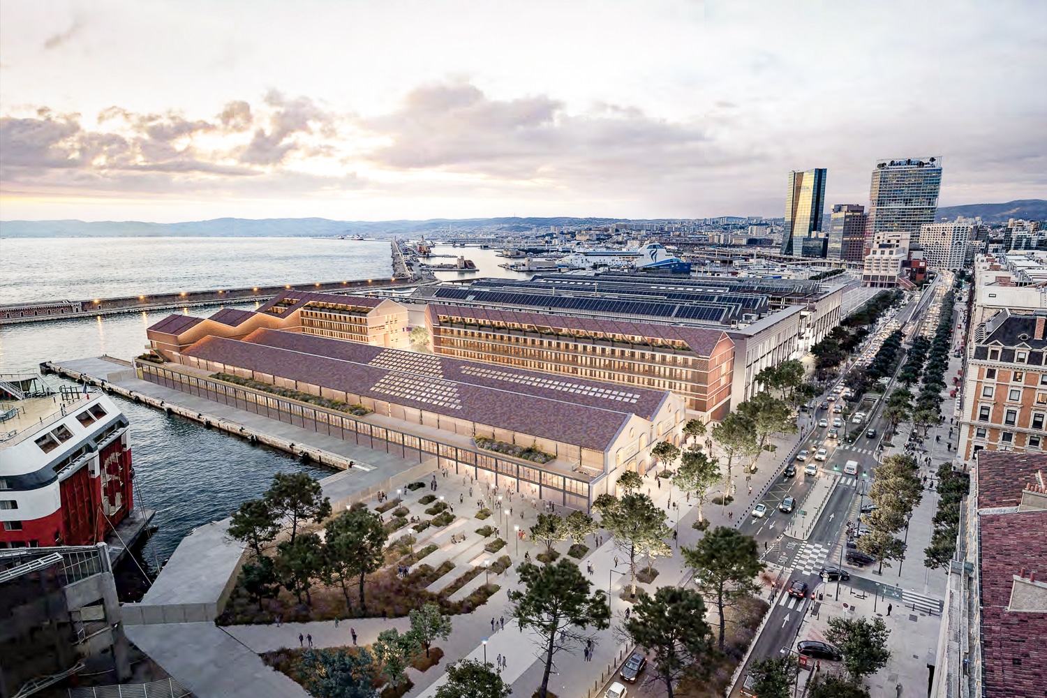 Quartier de La Joliette à Marseille près du port