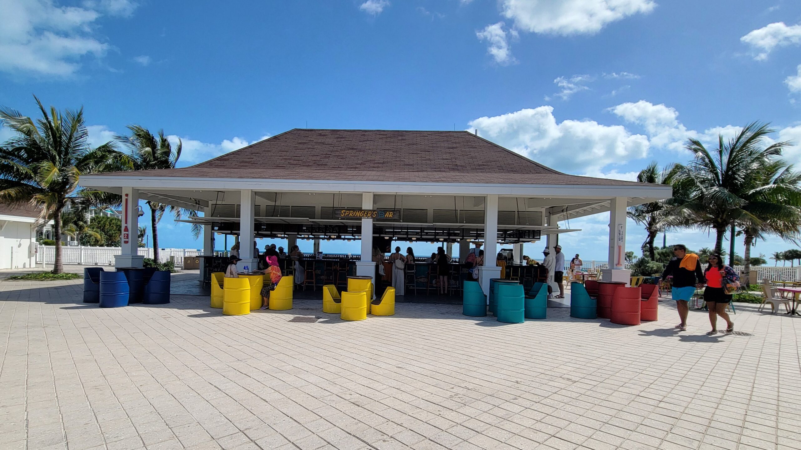 Restauration et bar de plage à Ocean Cay MSC Marine Reserve