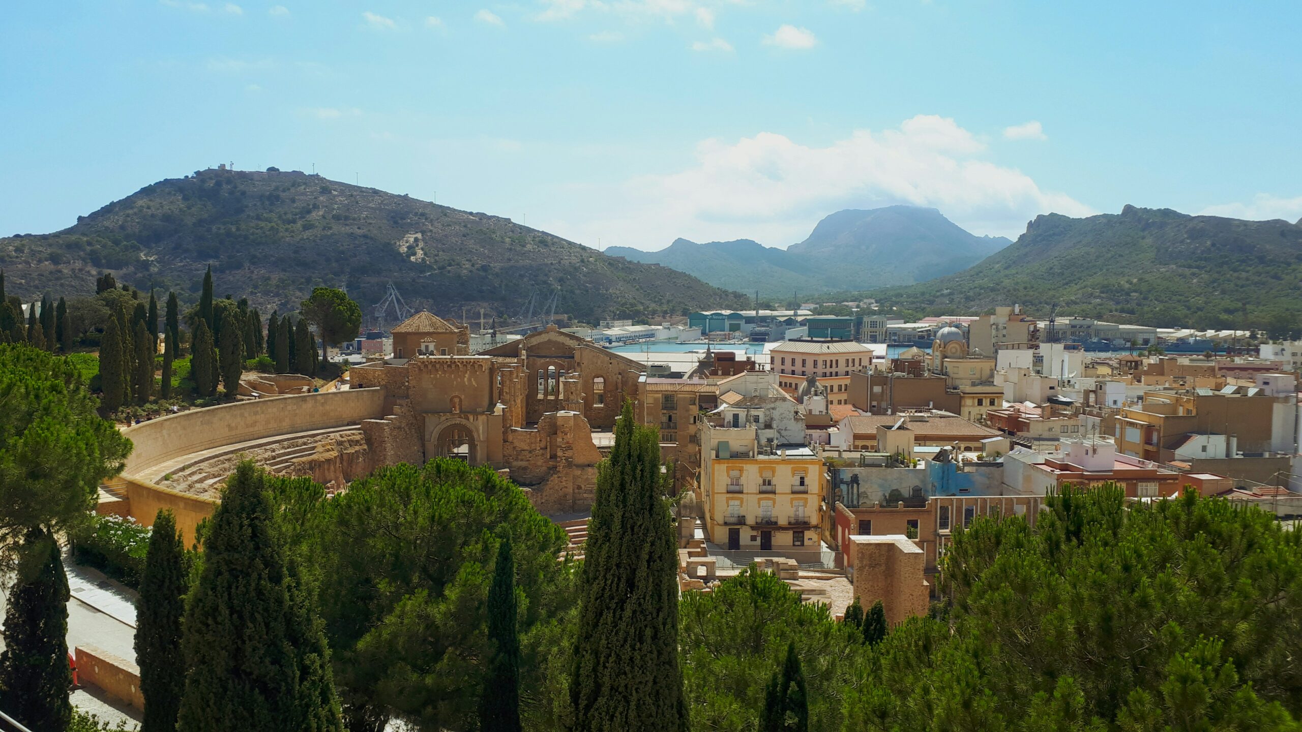 Vue panoramique de Carthagène en Espagne pendant une escale de croisière