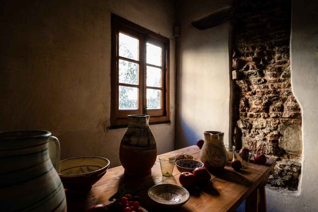 Intérieur de la Casa di Colombo à Gênes