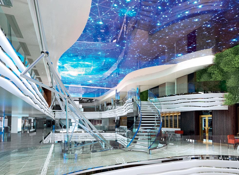 World Promenade du MSC World Europa ouverte vers la mer