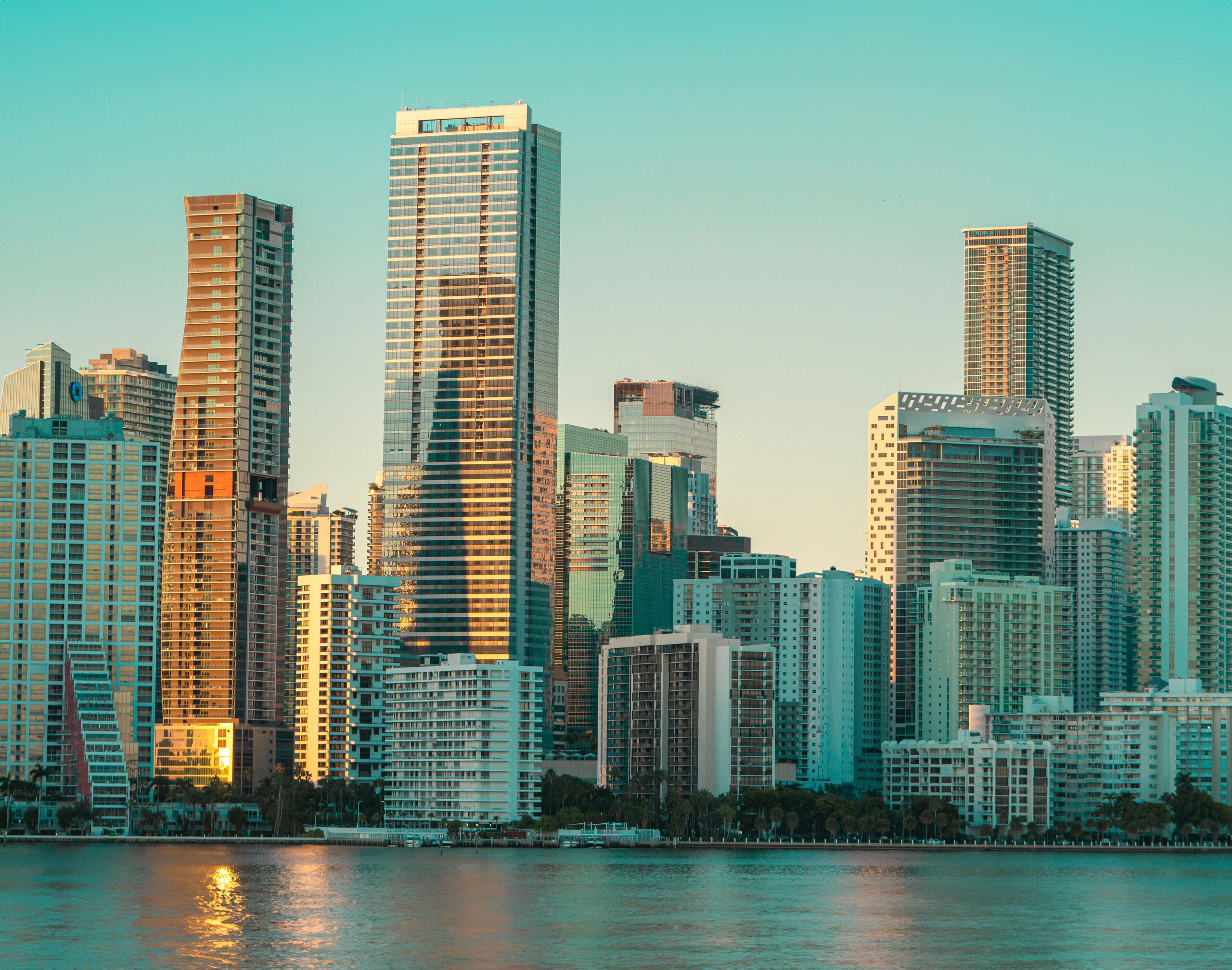 Skyline de Downtown Miami au bord de Biscayne Bay