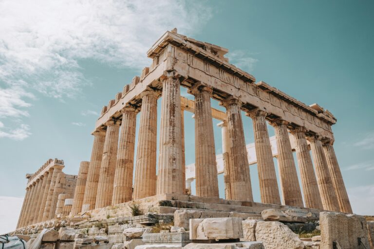 Colonnes du Parthénon sur l’Acropole d’Athènes lors d’une escale MSC