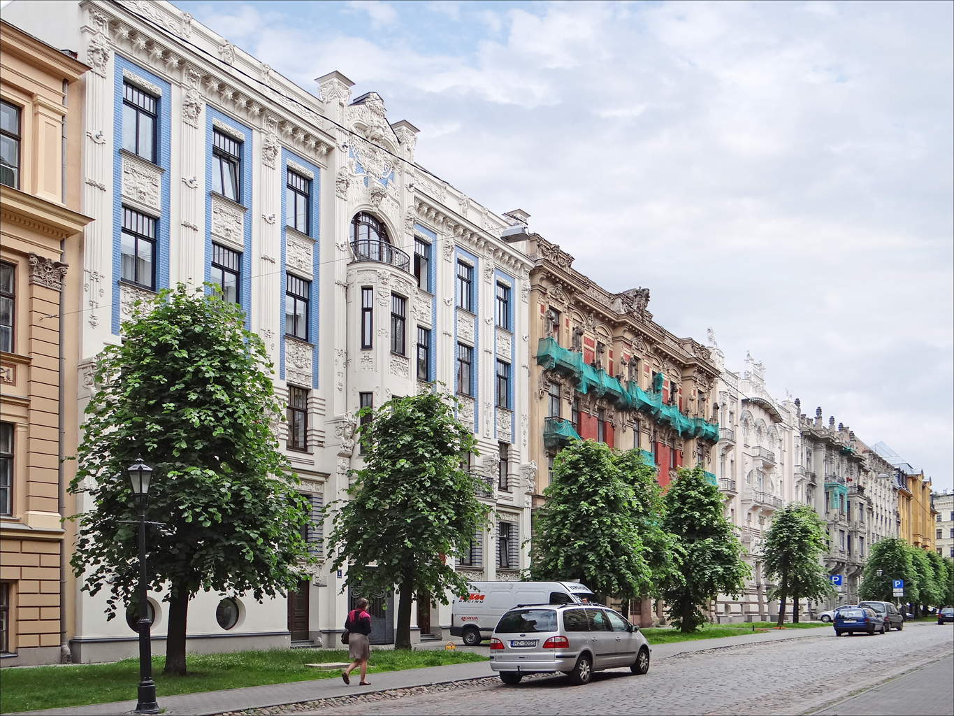 Façades Art nouveau sur Alberta iela à Riga