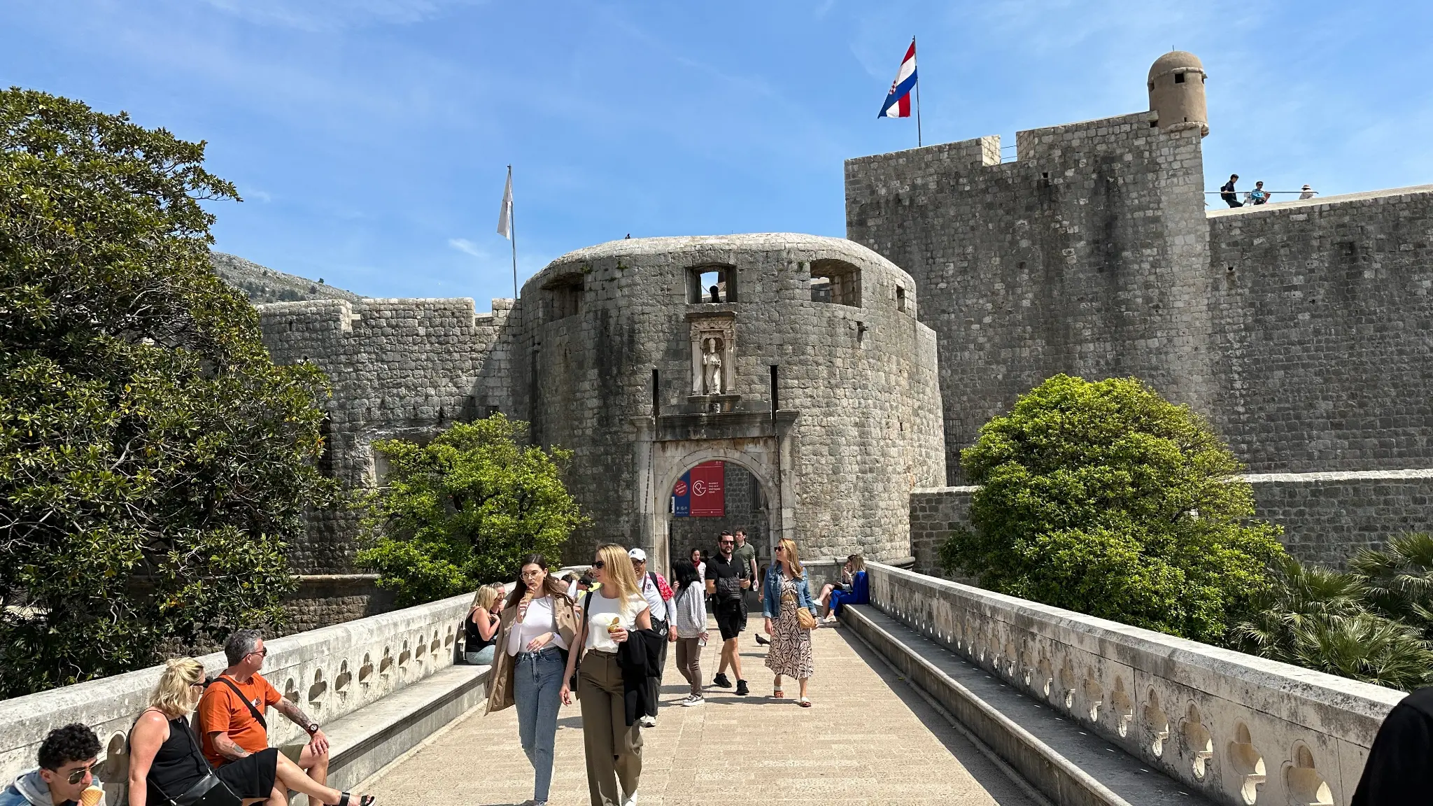 Porte Pile à l'entrée de la vieille ville de Dubrovnik