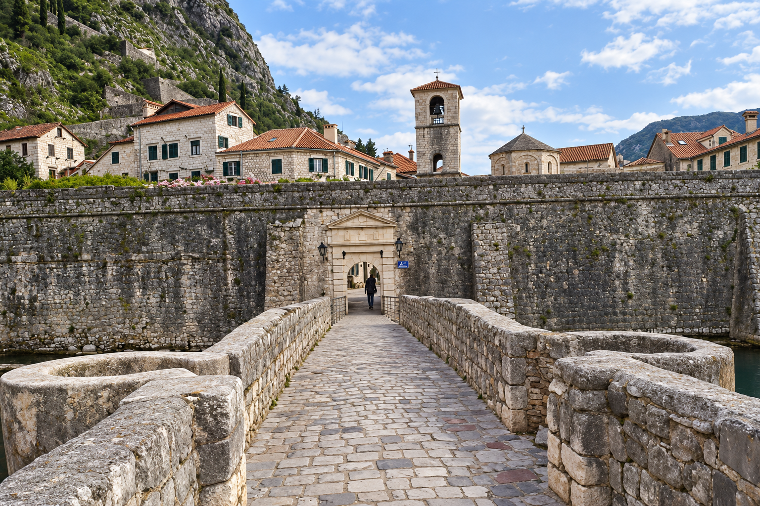 Porte de la Mer à l'entrée de la vieille ville de Kotor