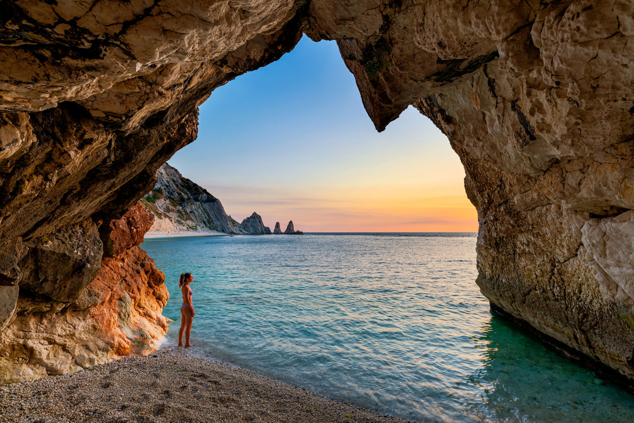 Riviera del Conero et côte de la mer Adriatique près d'Ancône