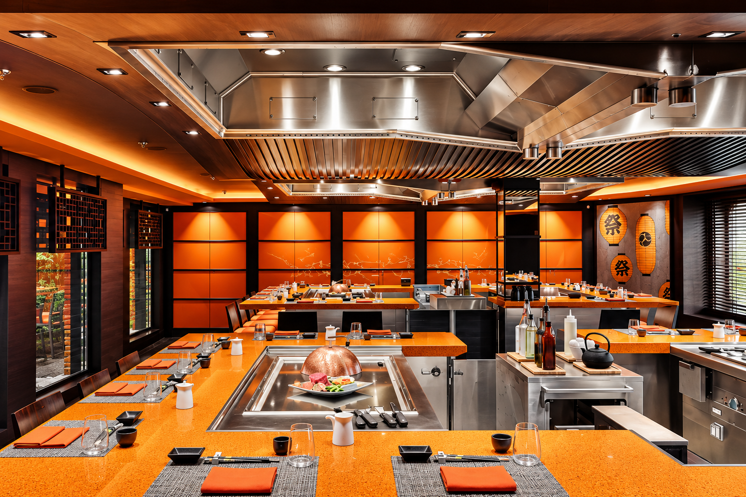 Salle du restaurant Kaito Teppanyaki à bord de MSC