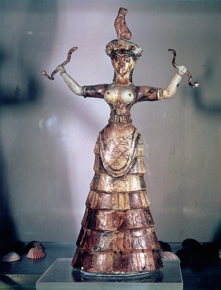 Figurines des déesses aux serpents au musée archéologique d’Héraklion